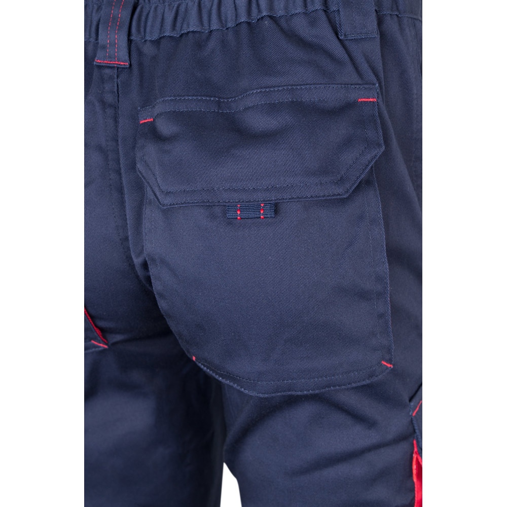 VL FIDES. Pantalon stretch bicolore, multipoches (240g/m²), en coton (46%), EME (38%) et polyester (16%) 44