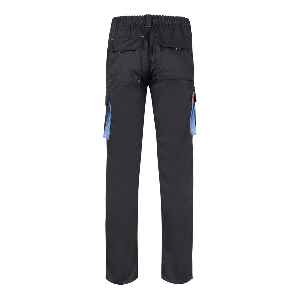 VL FIDES. Pantalon stretch bicolore, multipoches (240g/m²), en coton (46%), EME (38%) et polyester (16%) 45