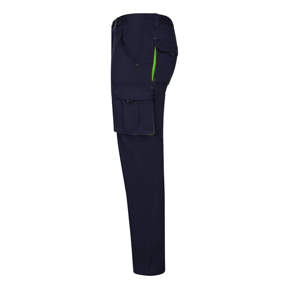 VL FIDES. Pantalon stretch bicolore, multipoches (240g/m²), en coton (46%), EME (38%) et polyester (16%) 53