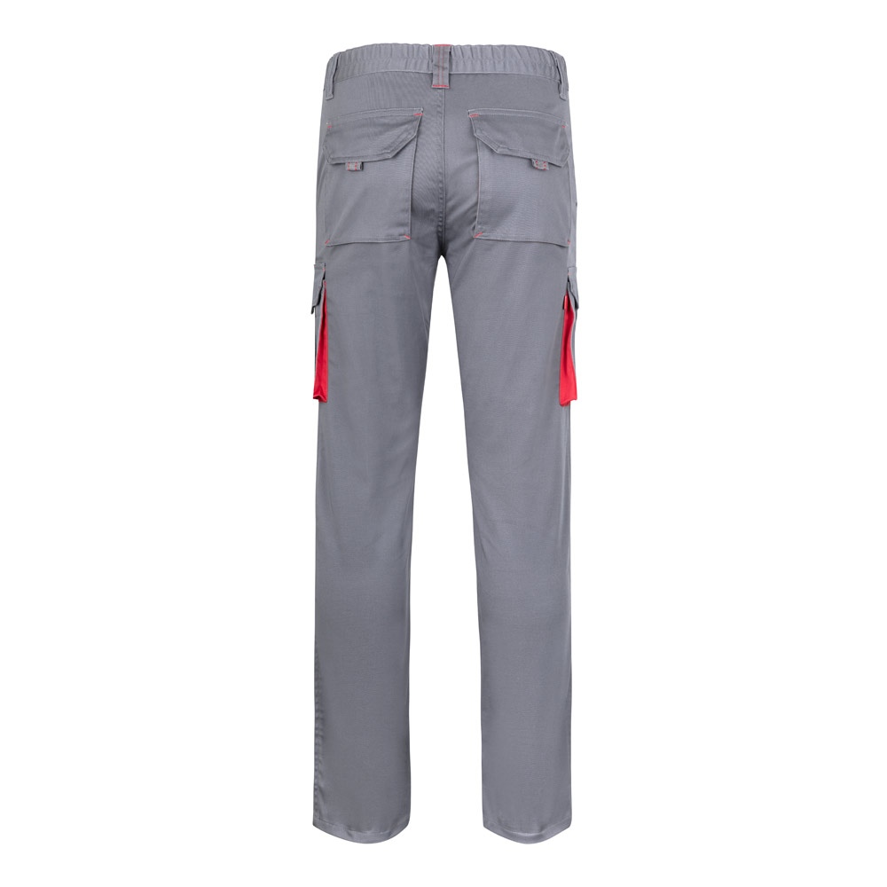 VL FIDES. Pantalon stretch bicolore, multipoches (240g/m²), en coton (46%), EME (38%) et polyester (16%) 54