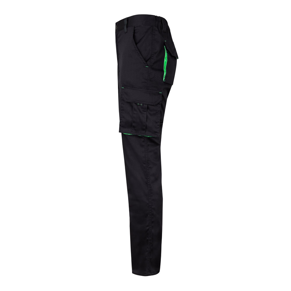 VL FIDES. Pantalon stretch bicolore, multipoches (240g/m²), en coton (46%), EME (38%) et polyester (16%) 60