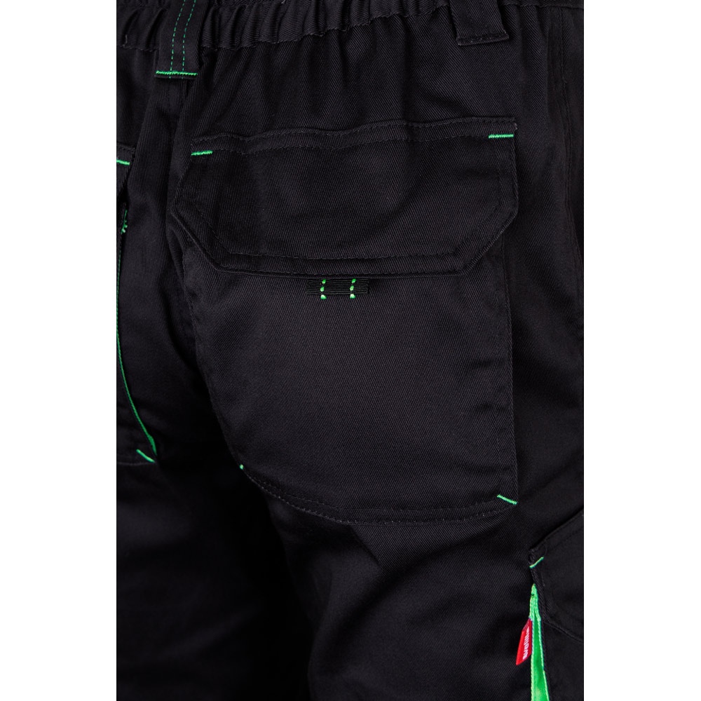 VL FIDES. Pantalon stretch bicolore, multipoches (240g/m²), en coton (46%), EME (38%) et polyester (16%) 63