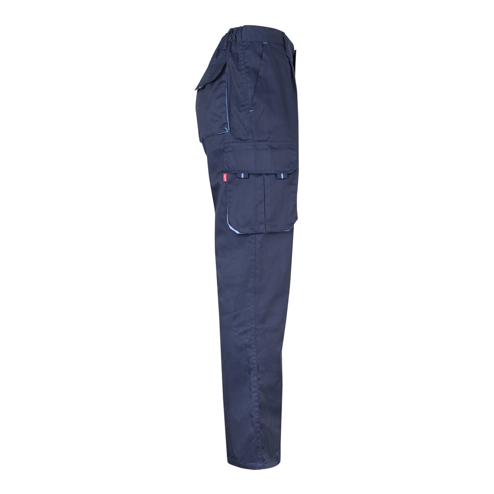 VL FIDES. Pantalon stretch bicolore, multipoches (240g/m²), en coton (46%), EME (38%) et polyester (16%) 66