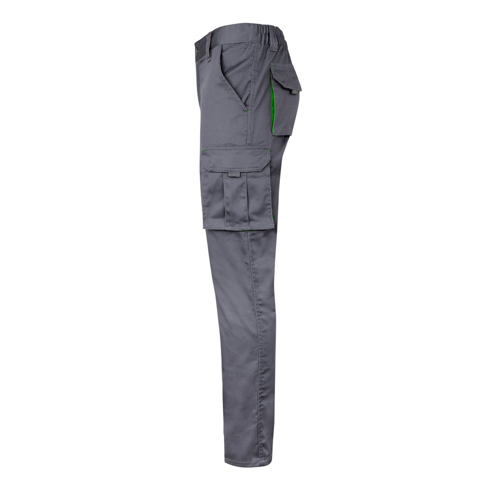 VL FIDES. Pantalon stretch bicolore, multipoches (240g/m²), en coton (46%), EME (38%) et polyester (16%) 70