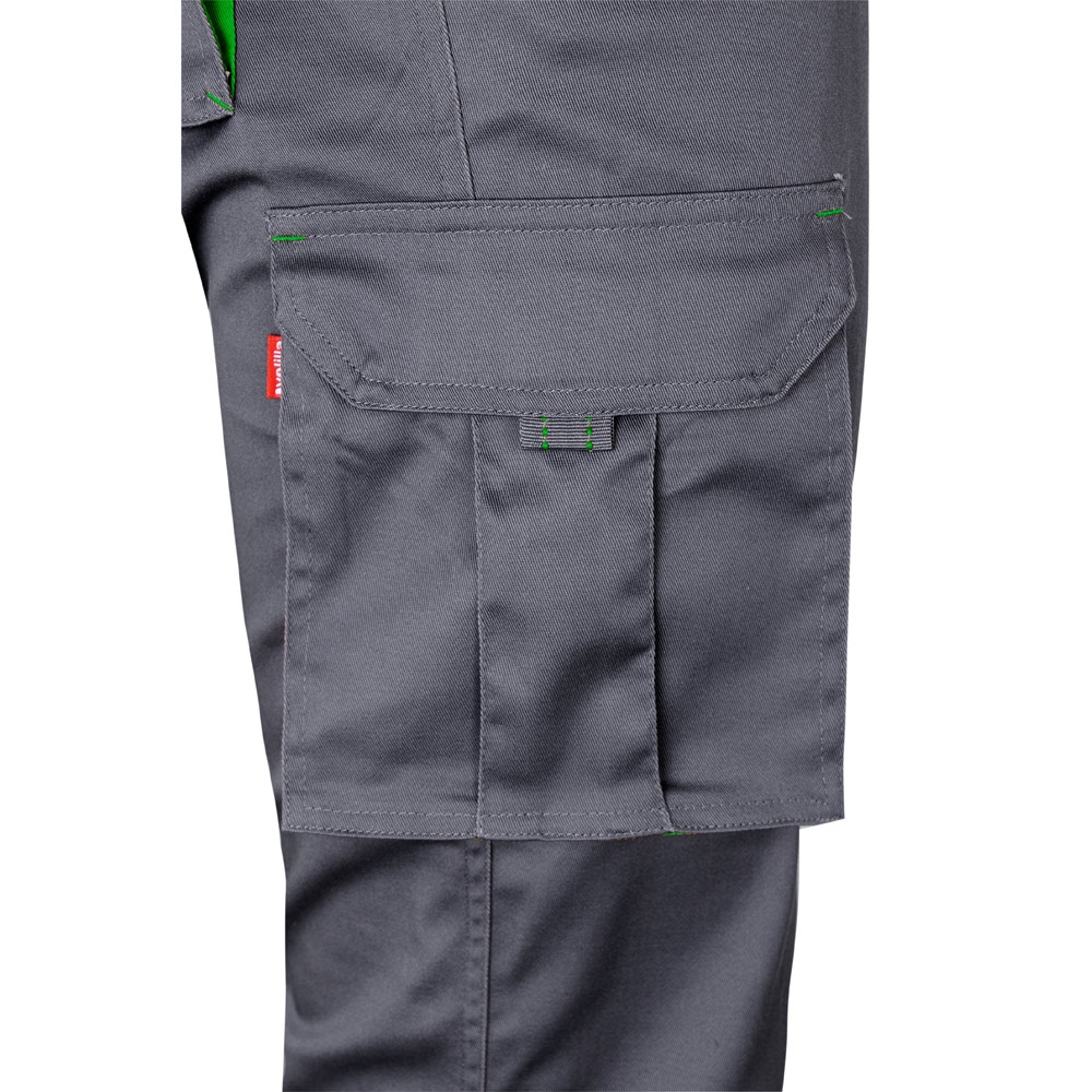 VL FIDES. Pantalon stretch bicolore, multipoches (240g/m²), en coton (46%), EME (38%) et polyester (16%) 72