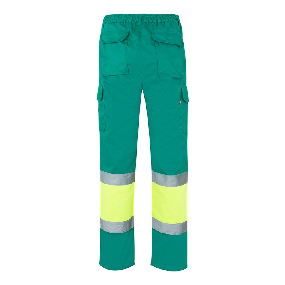 VL ATHENA. Pantalon bicolore en sergé (210g/m²), doublé, multi-poches, en coton (20%) et polyester (80%) 31