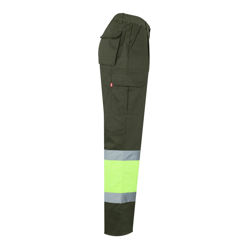 VL ATHENA. Pantalon bicolore en sergé (210g/m²), doublé, multi-poches, en coton (20%) et polyester (80%) 48