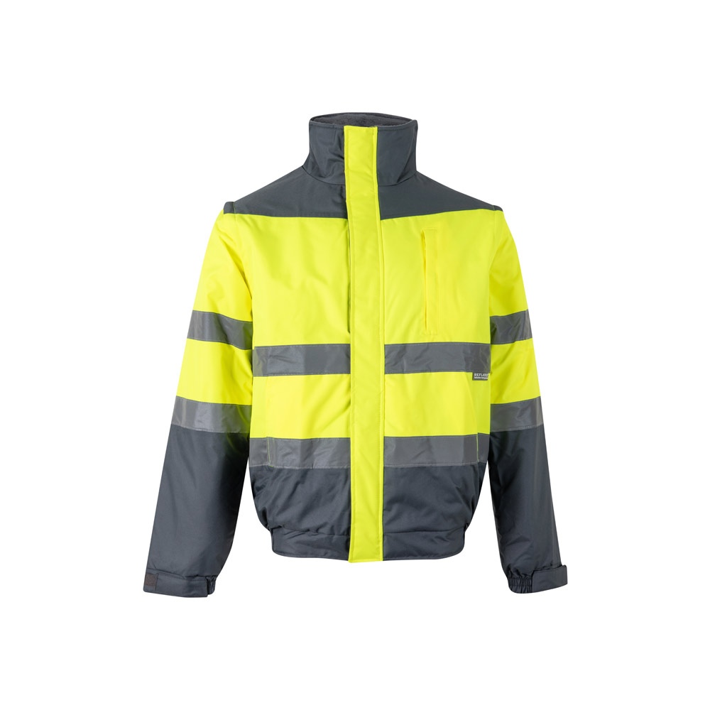VL JUPITER LARGE. Veste rembourrée bicolore (180g/m²) en polyester (100%), avec finition PU 3