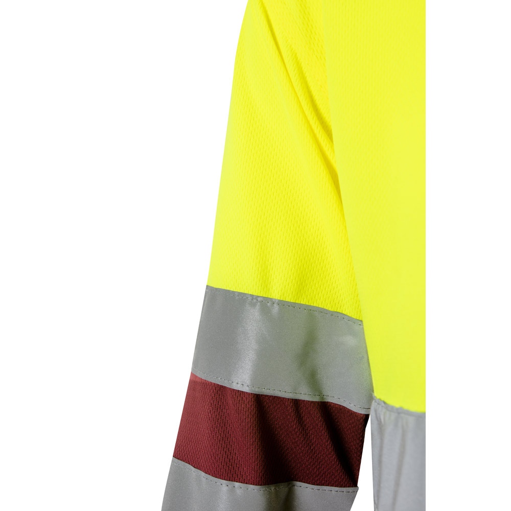 VL VULCAN. Polo bicolore (160g/m²) à manches longues, en polyester (100%) 47