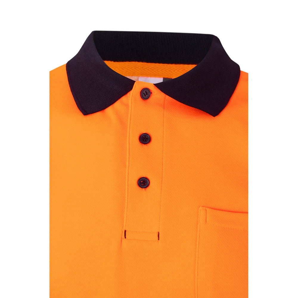 VL ACHELOUS. Polo piqué bicolore (150g/m²) à manches courtes, en coton (55%) et polyester (45%) 19