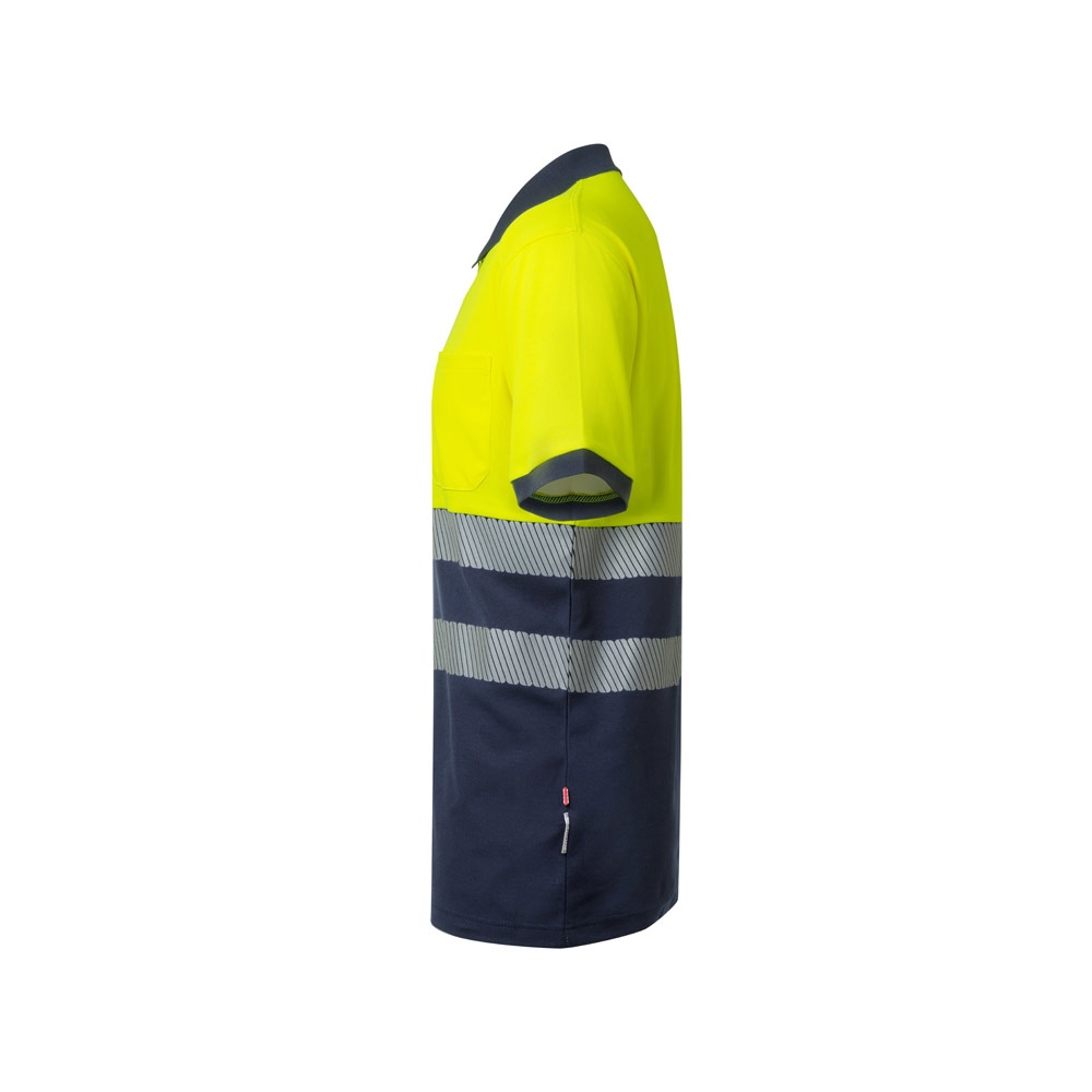 VL ACHELOUS. Polo piqué bicolore (150g/m²) à manches courtes, en coton (55%) et polyester (45%) 7