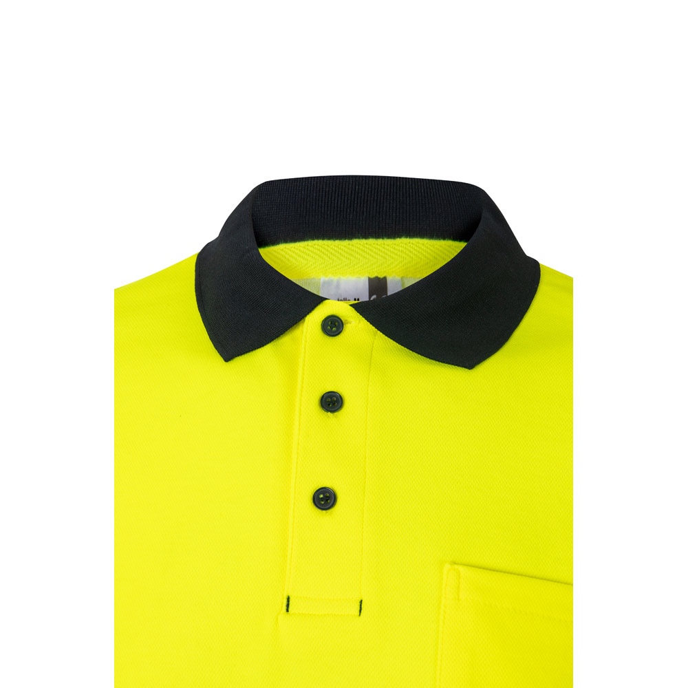VL ACHELOUS. Polo piqué bicolore (150g/m²) à manches courtes, en coton (55%) et polyester (45%) 10