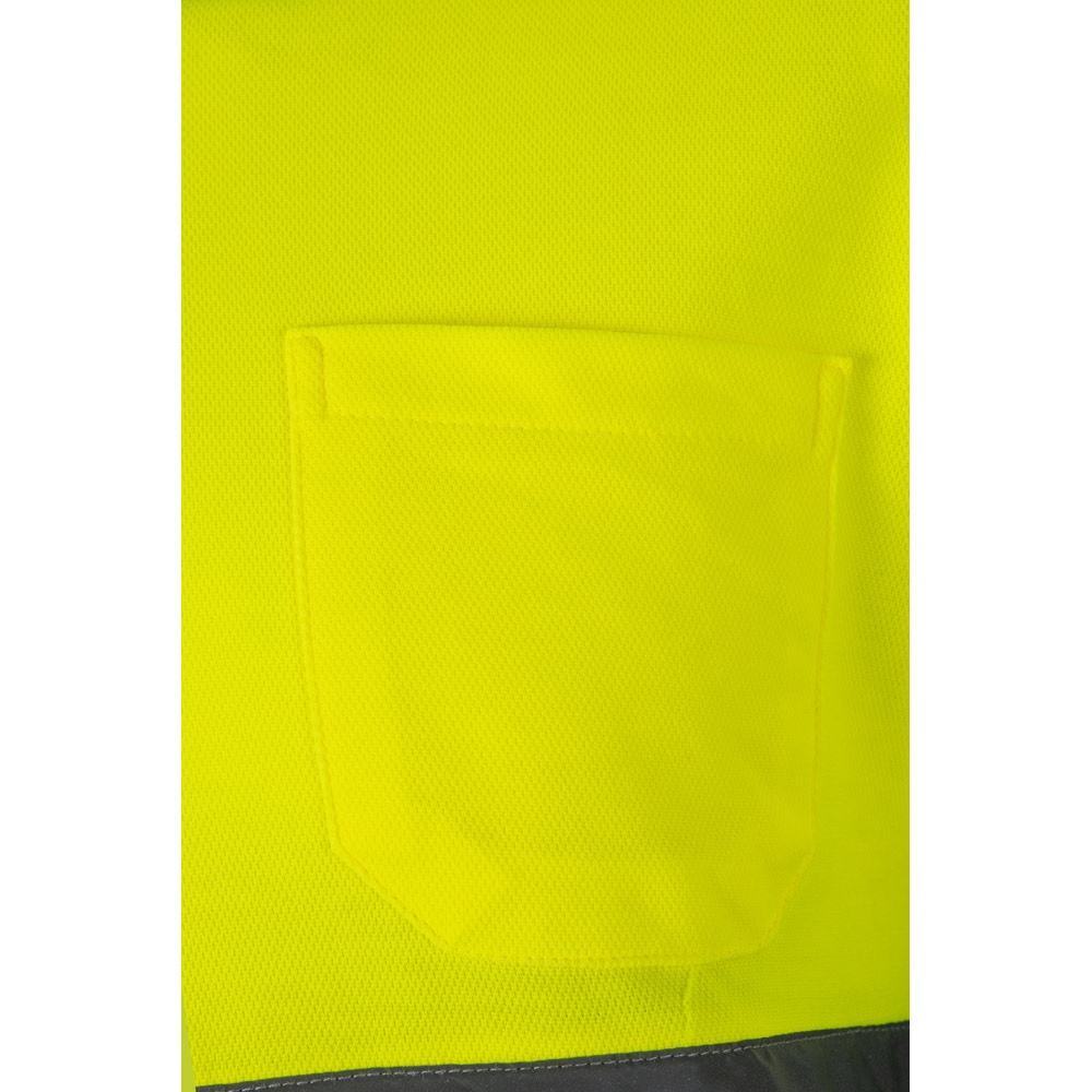 VL PLUTO. Polo piqué bicolore (150g/m²) à manches longues, en coton (55%) et polyester (45%) 16