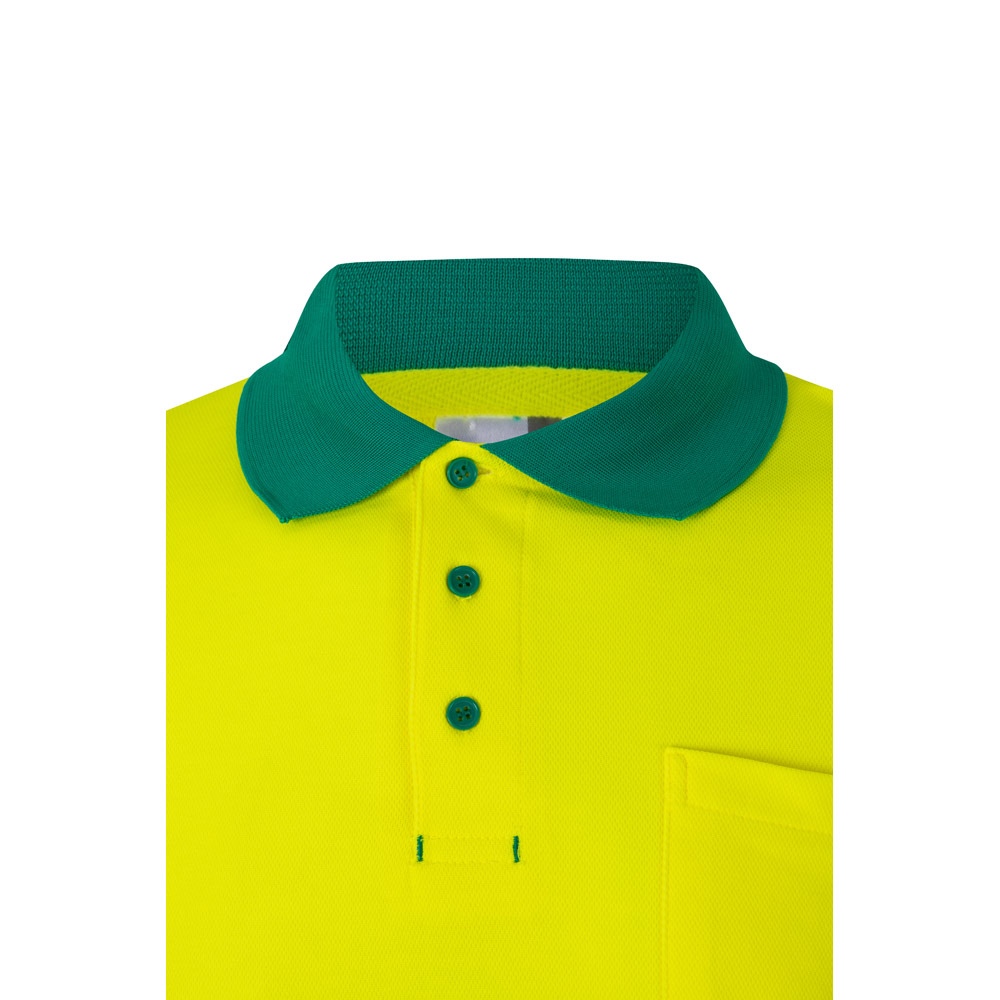 VL PLUTO. Polo piqué bicolore (150g/m²) à manches longues, en coton (55%) et polyester (45%) 17