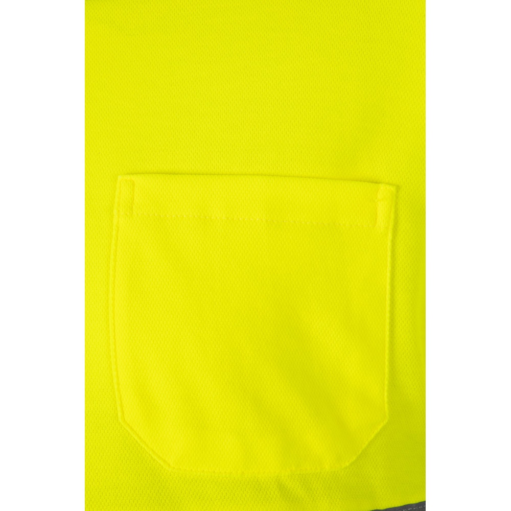 VL PLUTO. Polo piqué bicolore (150g/m²) à manches longues, en coton (55%) et polyester (45%) 8