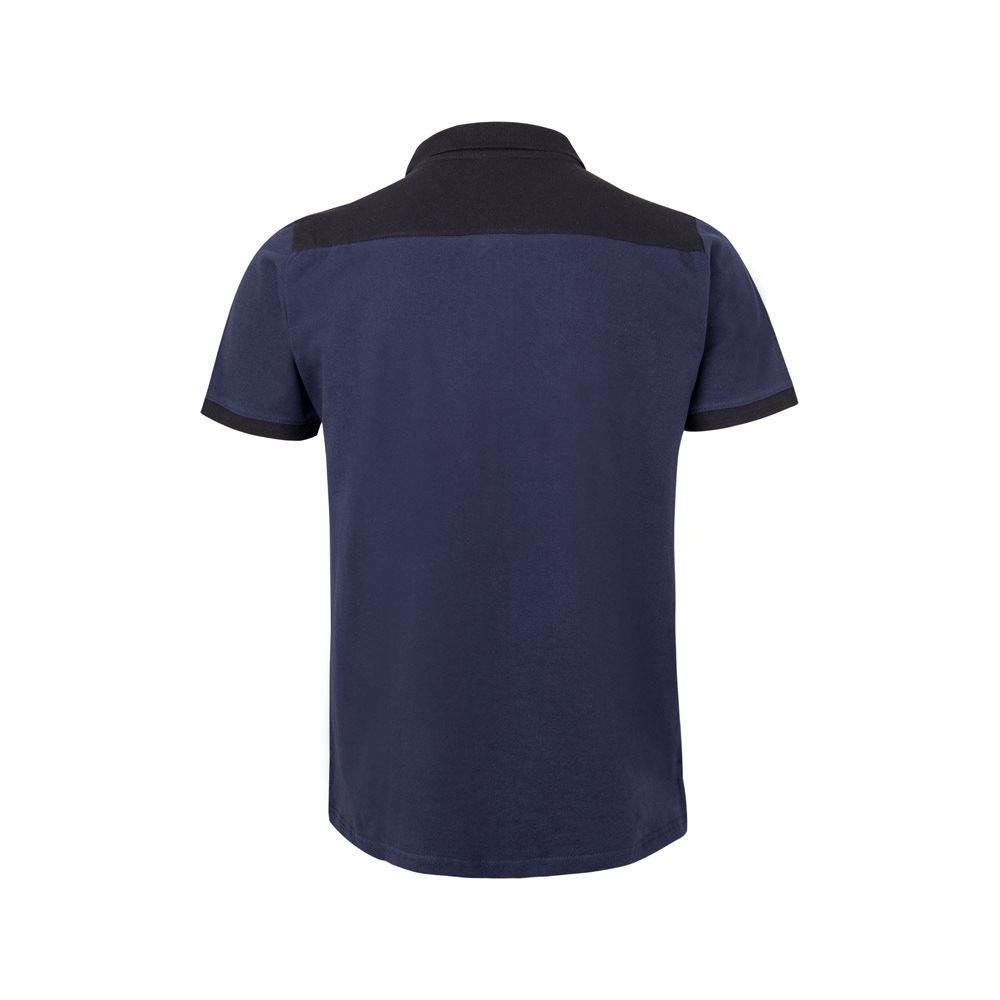 VL VELES. Polo piqué bicolore stretch (200g/m²), manches courtes, en polyester (96%) et élasthanne (4%) 6