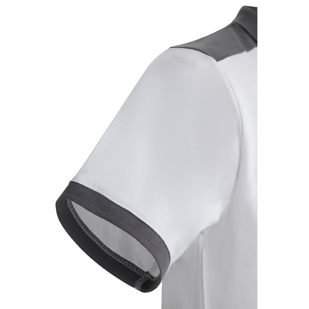VL VELES. Polo piqué bicolore stretch (200g/m²), manches courtes, en polyester (96%) et élasthanne (4%) 15