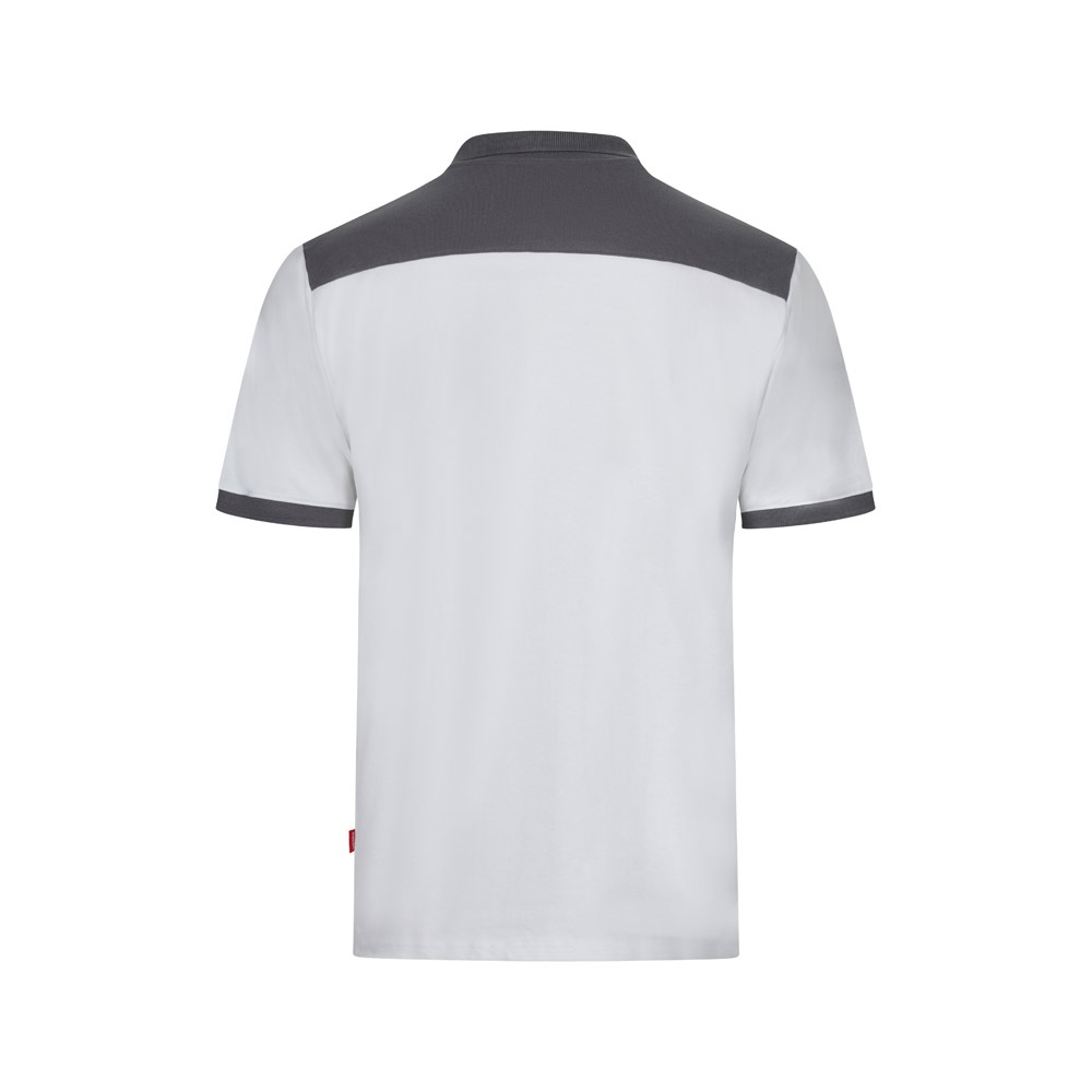 VL VELES. Polo piqué bicolore stretch (200g/m²), manches courtes, en polyester (96%) et élasthanne (4%) 11