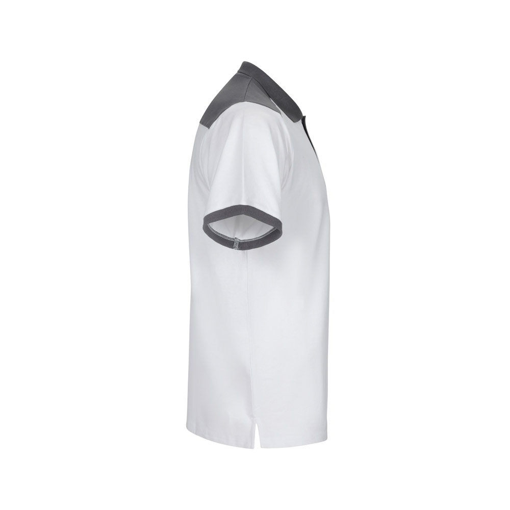VL VELES. Polo piqué bicolore stretch (200g/m²), manches courtes, en polyester (96%) et élasthanne (4%) 13