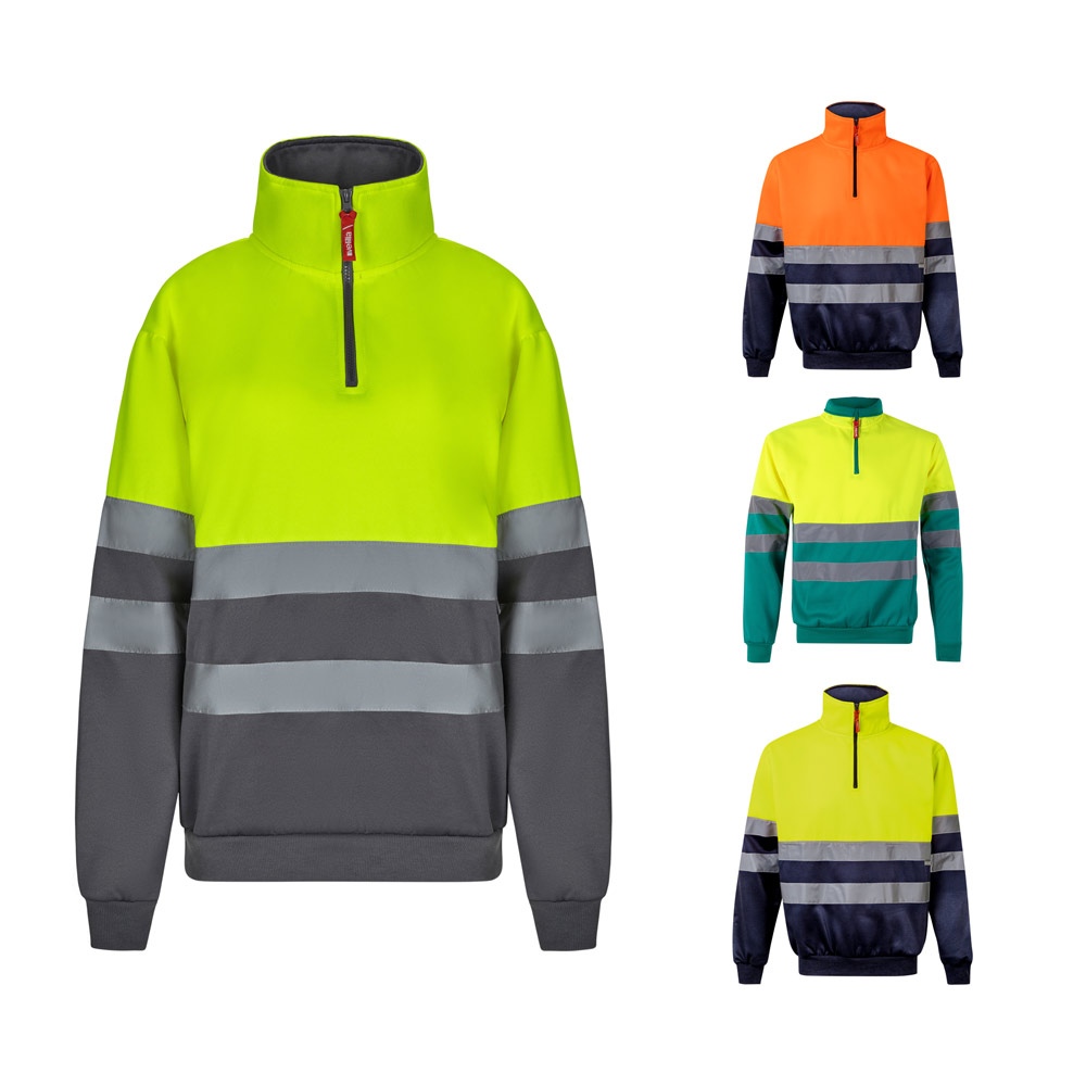 VL THOR LARGE. Sweatshirt bicolore (300g/m²) en polyester éponge (100%)