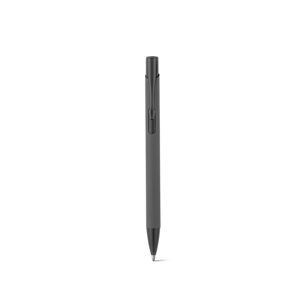 CLINT. Stylo à bille en aluminium recyclé (100% rAL) avec finition en caoutchouc 19
