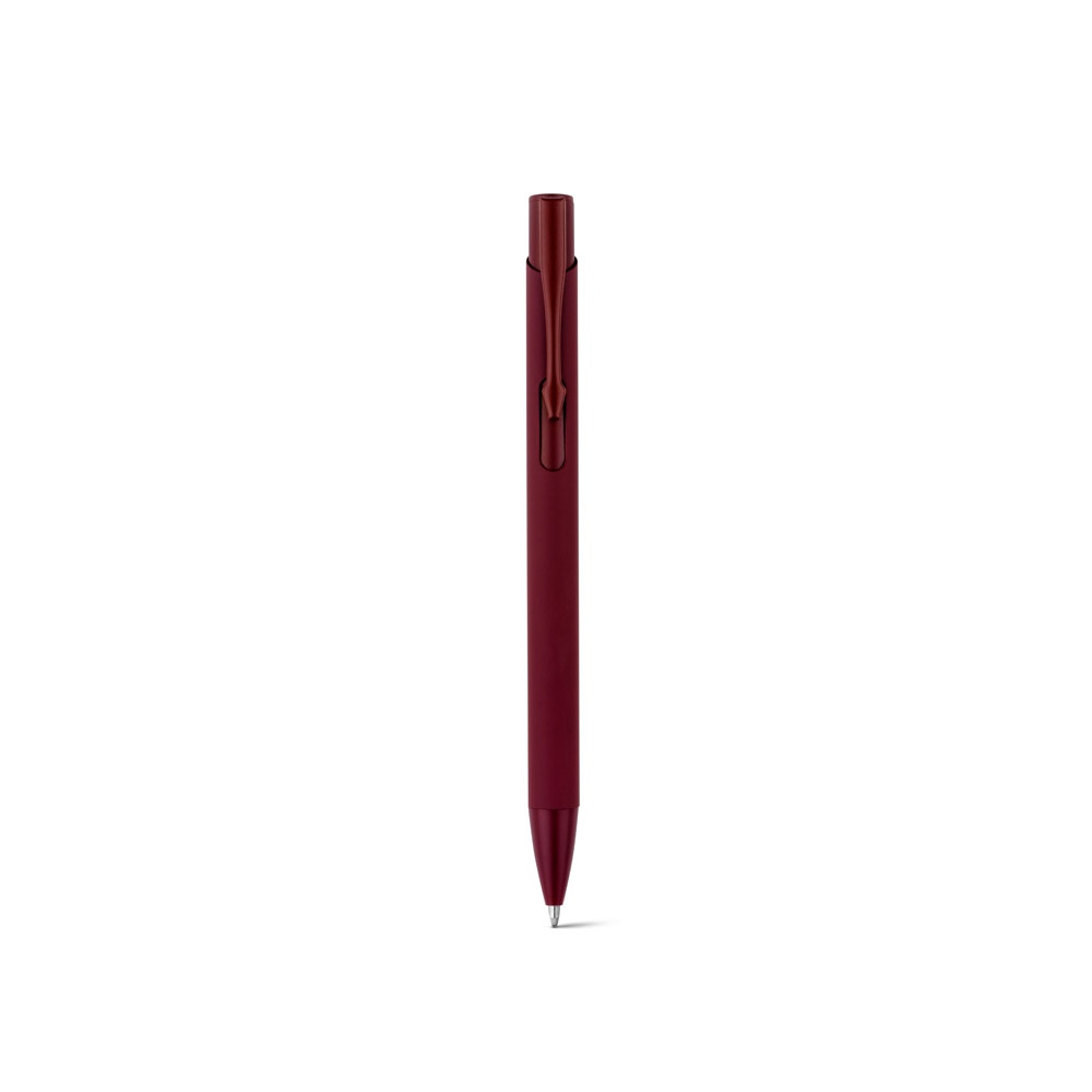CLINT. Stylo à bille en aluminium recyclé (100% rAL) avec finition en caoutchouc 21