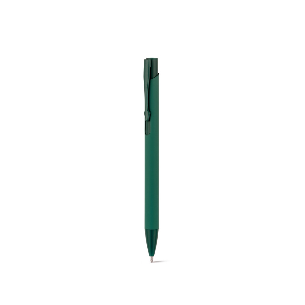 CLINT. Stylo à bille en aluminium recyclé (100% rAL) avec finition en caoutchouc 22