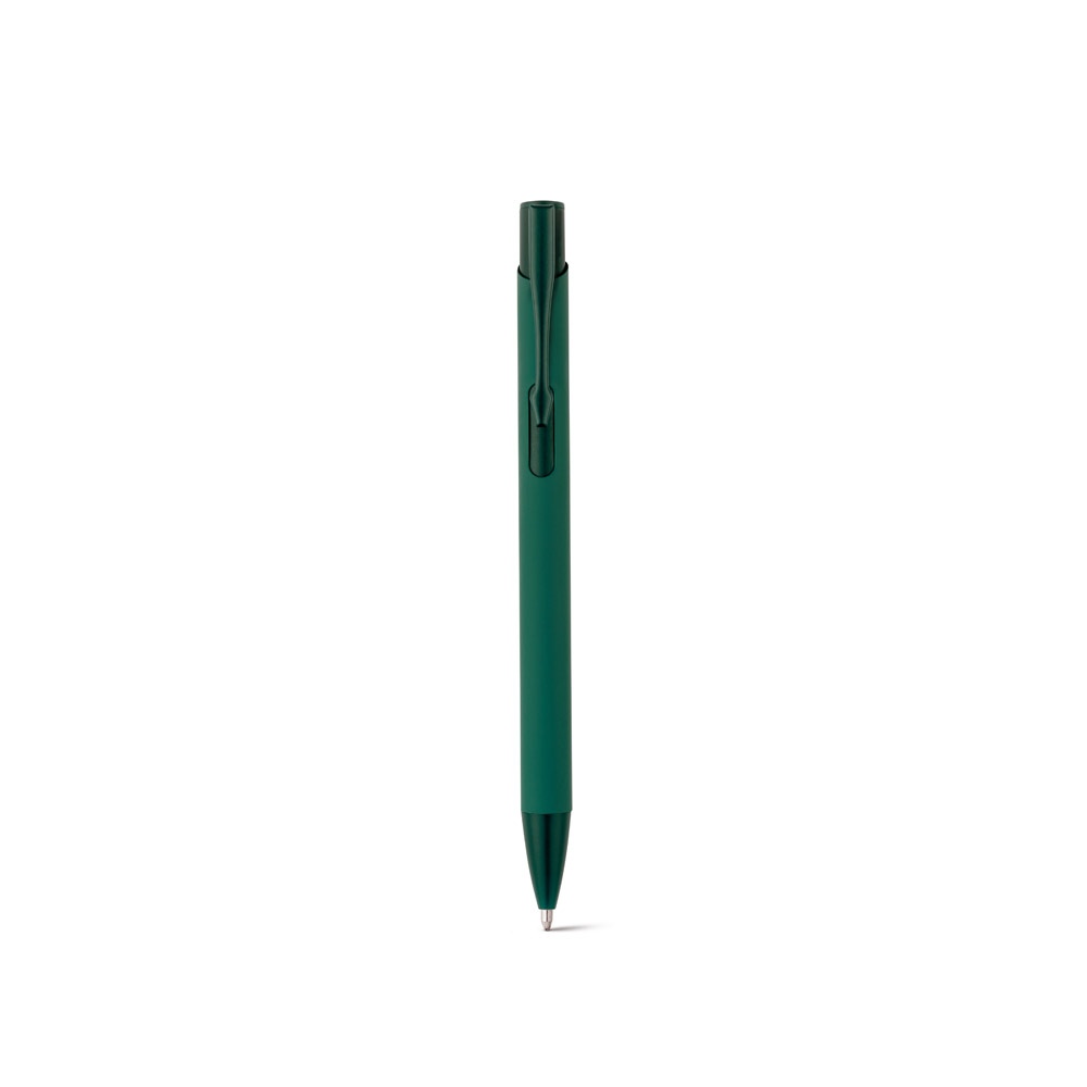 CLINT. Stylo à bille en aluminium recyclé (100% rAL) avec finition en caoutchouc 23