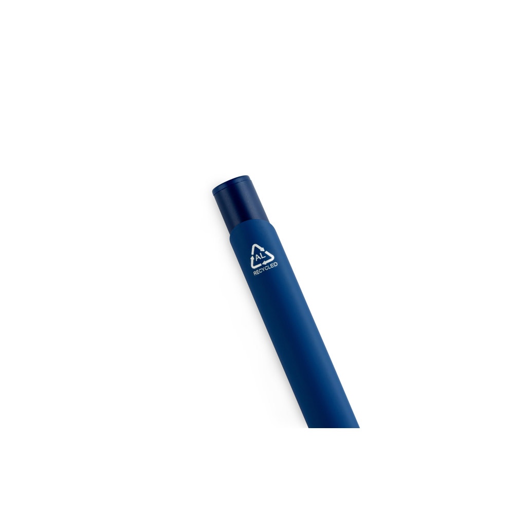 CLINT. Stylo à bille en aluminium recyclé (100% rAL) avec finition en caoutchouc 15