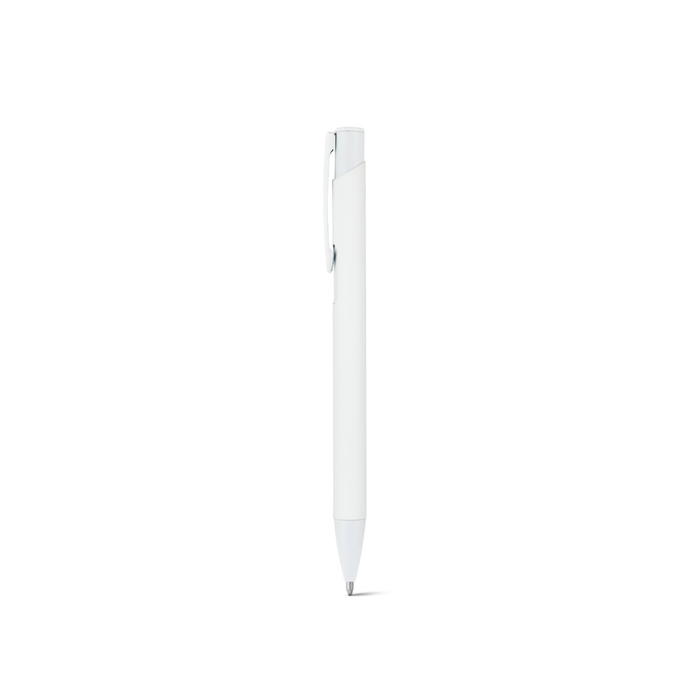 CLINT. Stylo à bille en aluminium recyclé (100% rAL) avec finition en caoutchouc 4