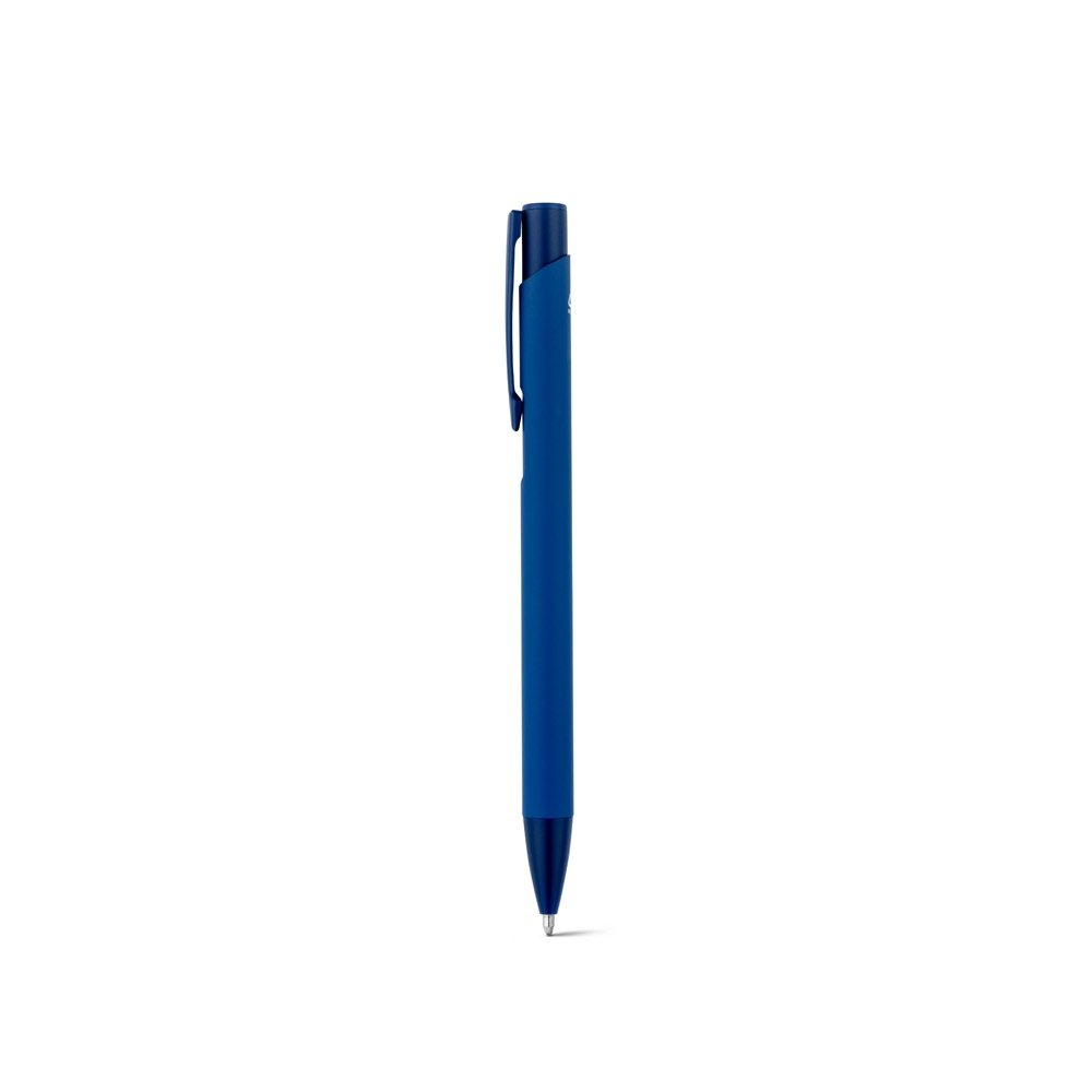 CLINT. Stylo à bille en aluminium recyclé (100% rAL) avec finition en caoutchouc 3