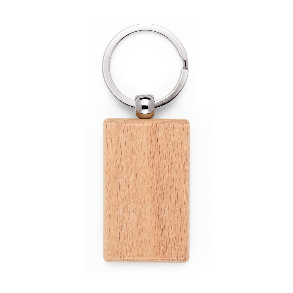 STEWIE. Porte-clés rectangulaire en bois de hêtre 3
