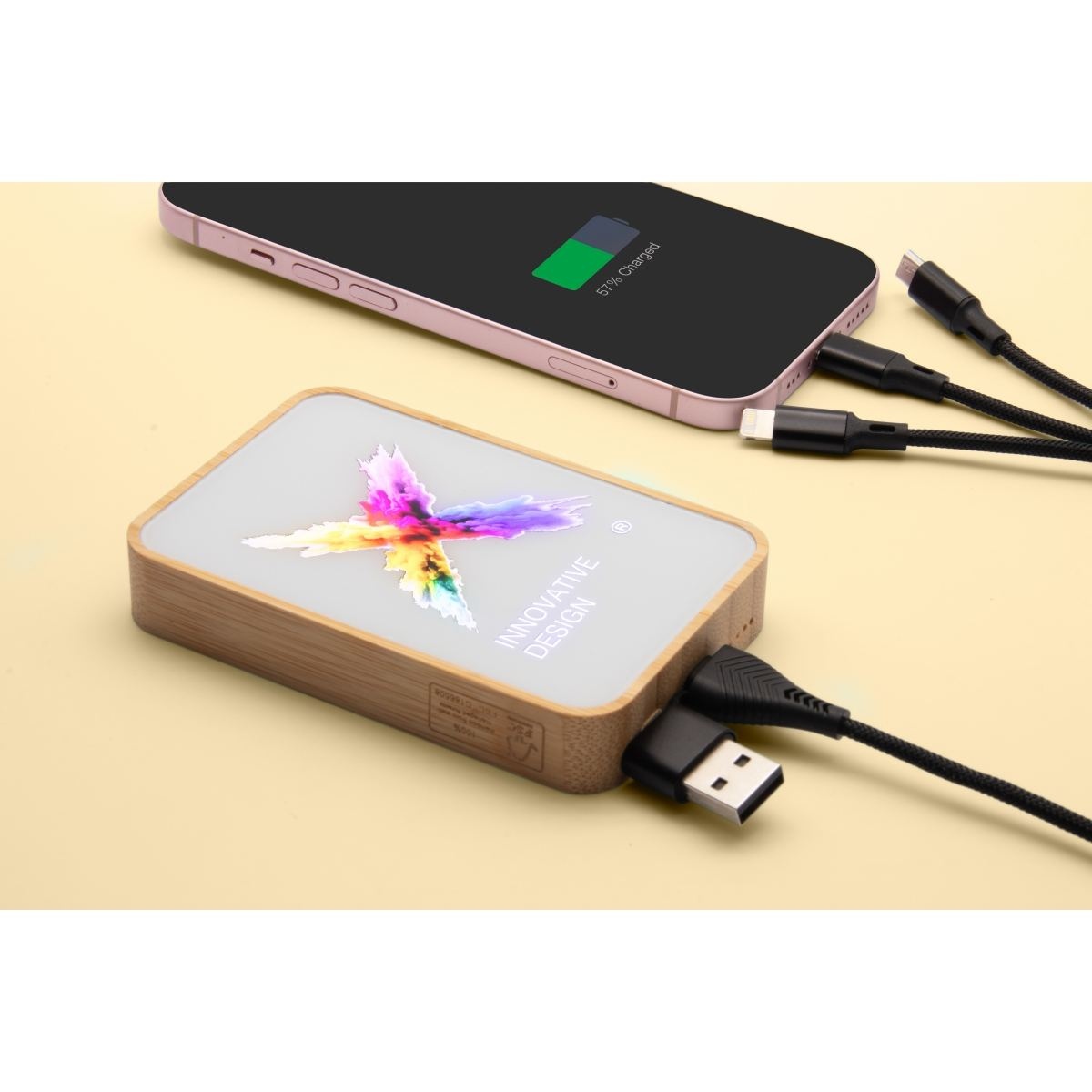 Batterie externe bois 15W MagSafe 5000 FSC 100% bambou (Stock) 5