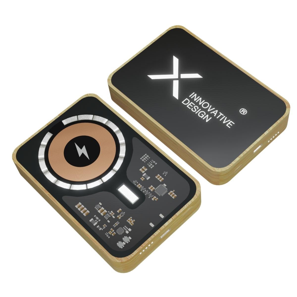 Batterie externe bois 15W MagSafe 5000 FSC 100% bambou (Import) 2