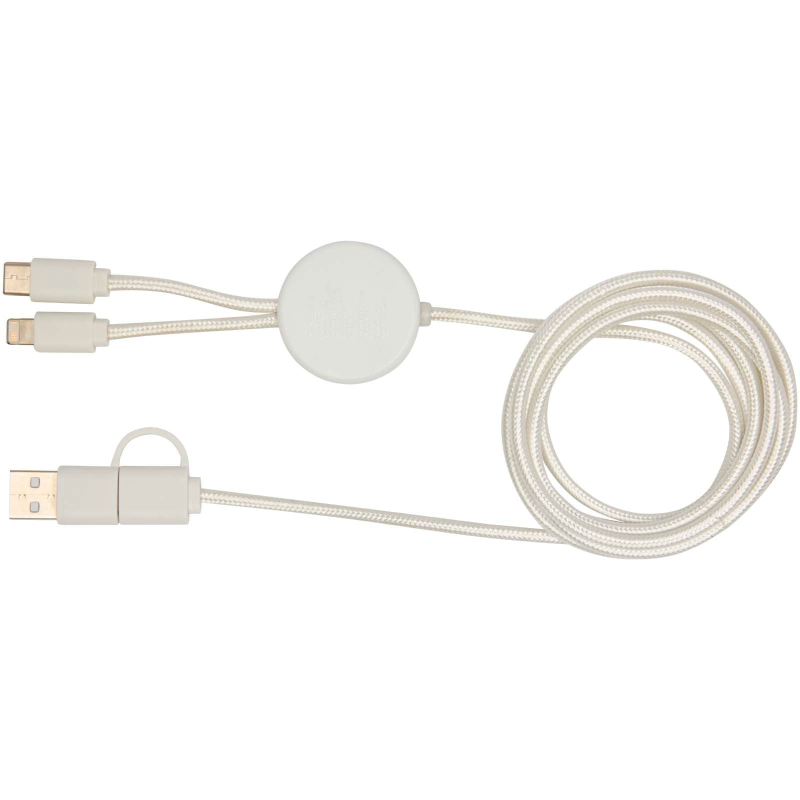 Câble 5 en 1 Chechia en plastique recyclé de 150 cm pour la synchronisation des données et la charge rapide de 27 W avec détails en bambou 9