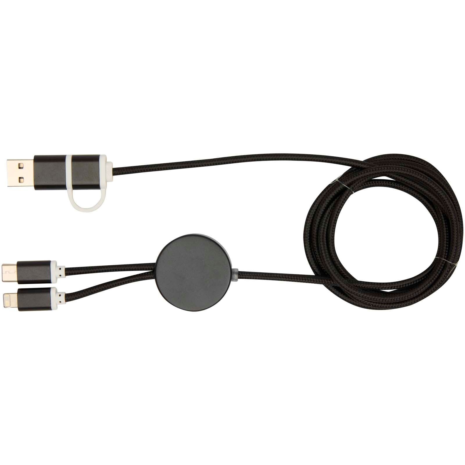 Câble 5 en 1 Alasia en aluminium et plastique recyclés de 150 cm pour la synchronisation des données et la charge rapide de 27 W 6