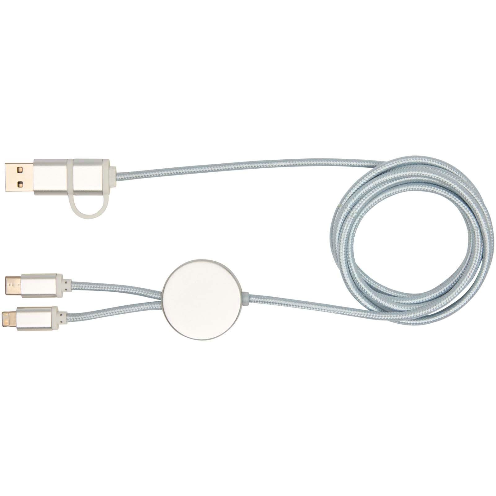 Câble 5 en 1 Alasia en aluminium et plastique recyclés de 150 cm pour la synchronisation des données et la charge rapide de 27 W 9