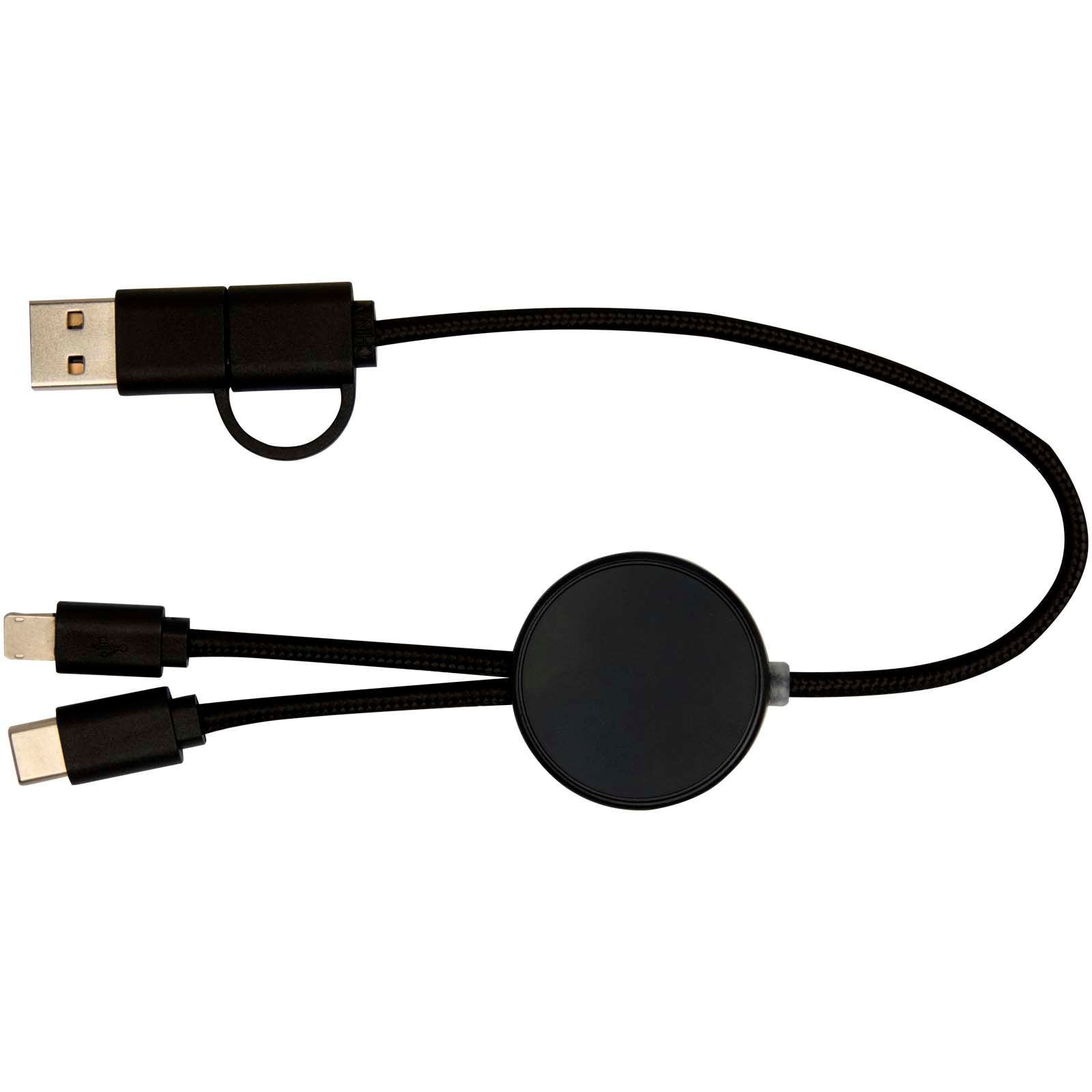 Câble 5 en 1 Citala en plastique recyclé de 30 cm pour la synchronisation des données et la charge rapide de 27 W 7