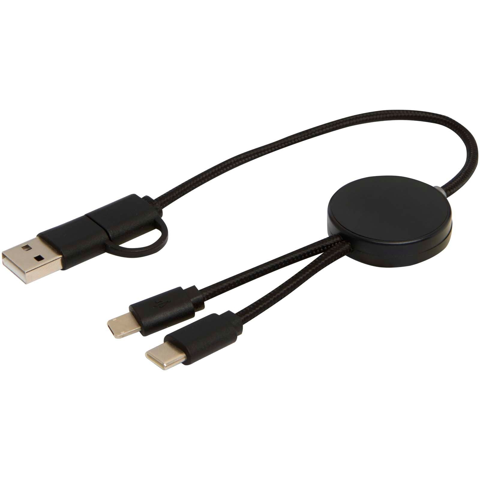 Câble 5 en 1 Citala en plastique recyclé de 30 cm pour la synchronisation des données et la charge rapide de 27 W 22