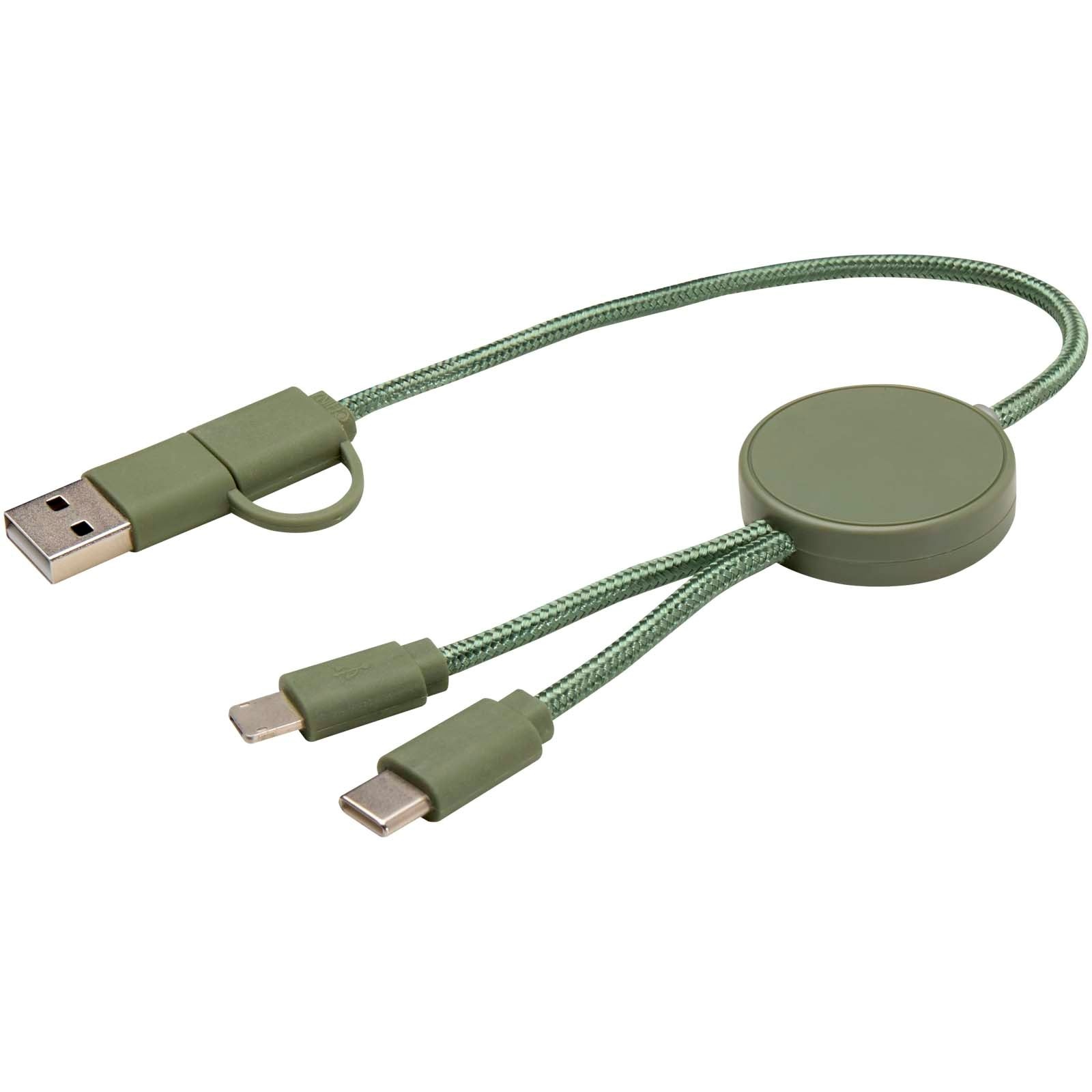 Câble 5 en 1 Citala en plastique recyclé de 30 cm pour la synchronisation des données et la charge rapide de 27 W 24