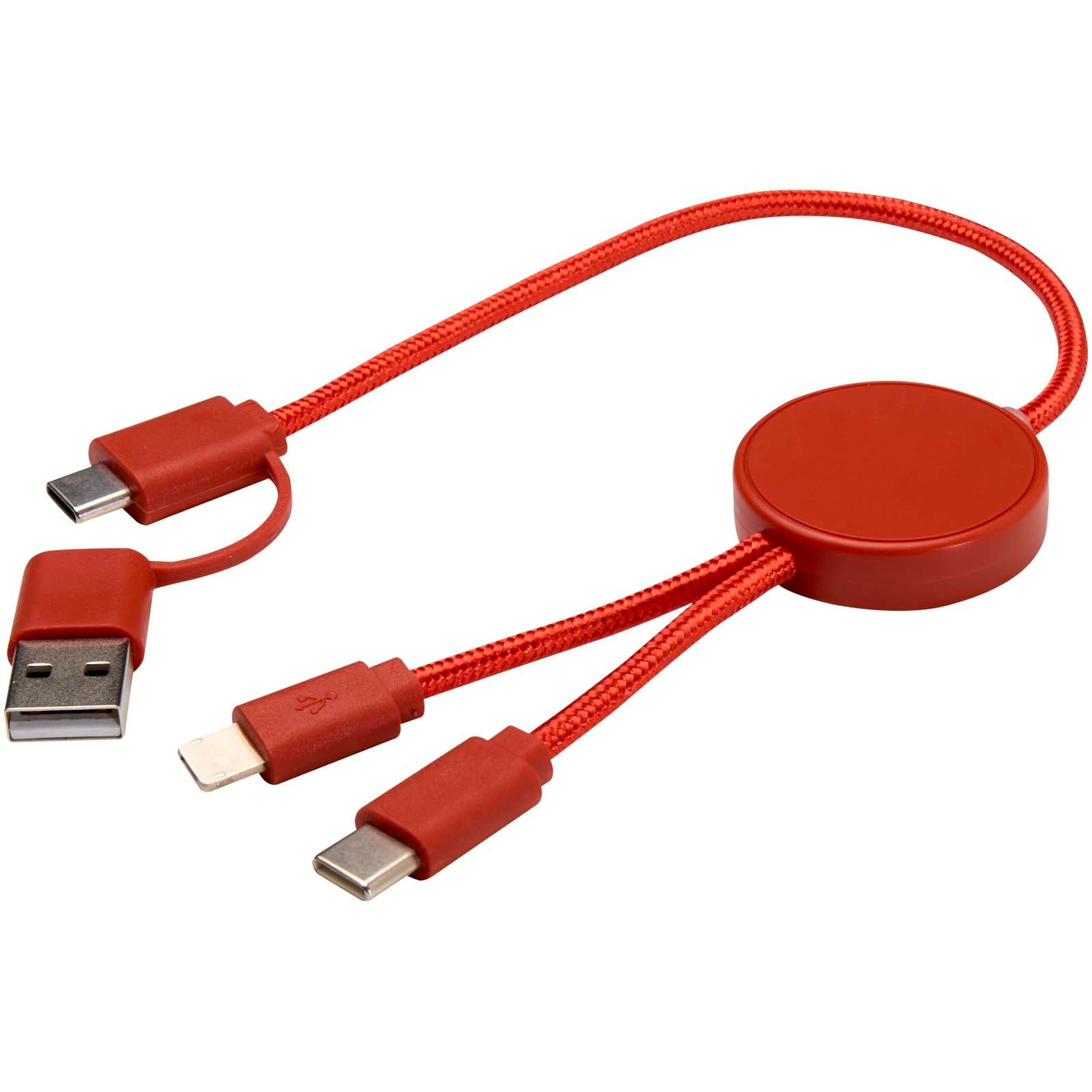 Câble 5 en 1 Citala en plastique recyclé de 30 cm pour la synchronisation des données et la charge rapide de 27 W 28