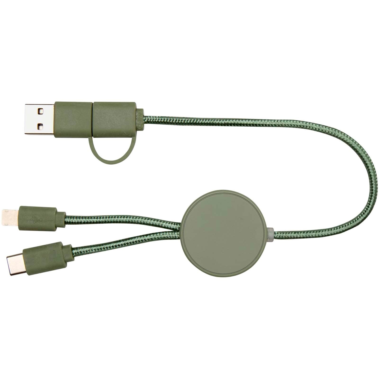 Câble 5 en 1 Citala en plastique recyclé de 30 cm pour la synchronisation des données et la charge rapide de 27 W 9