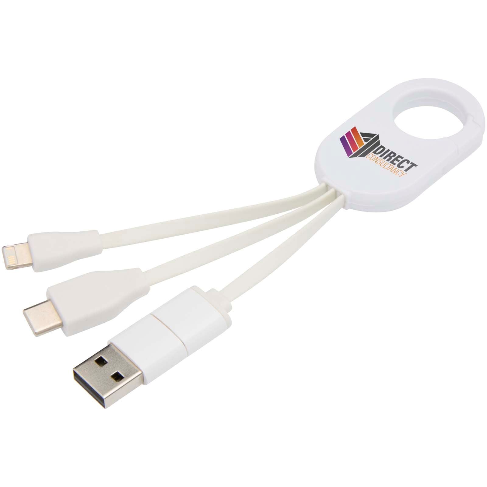 Câble de charge 4 en 1 Troop en plastique recyclé 4