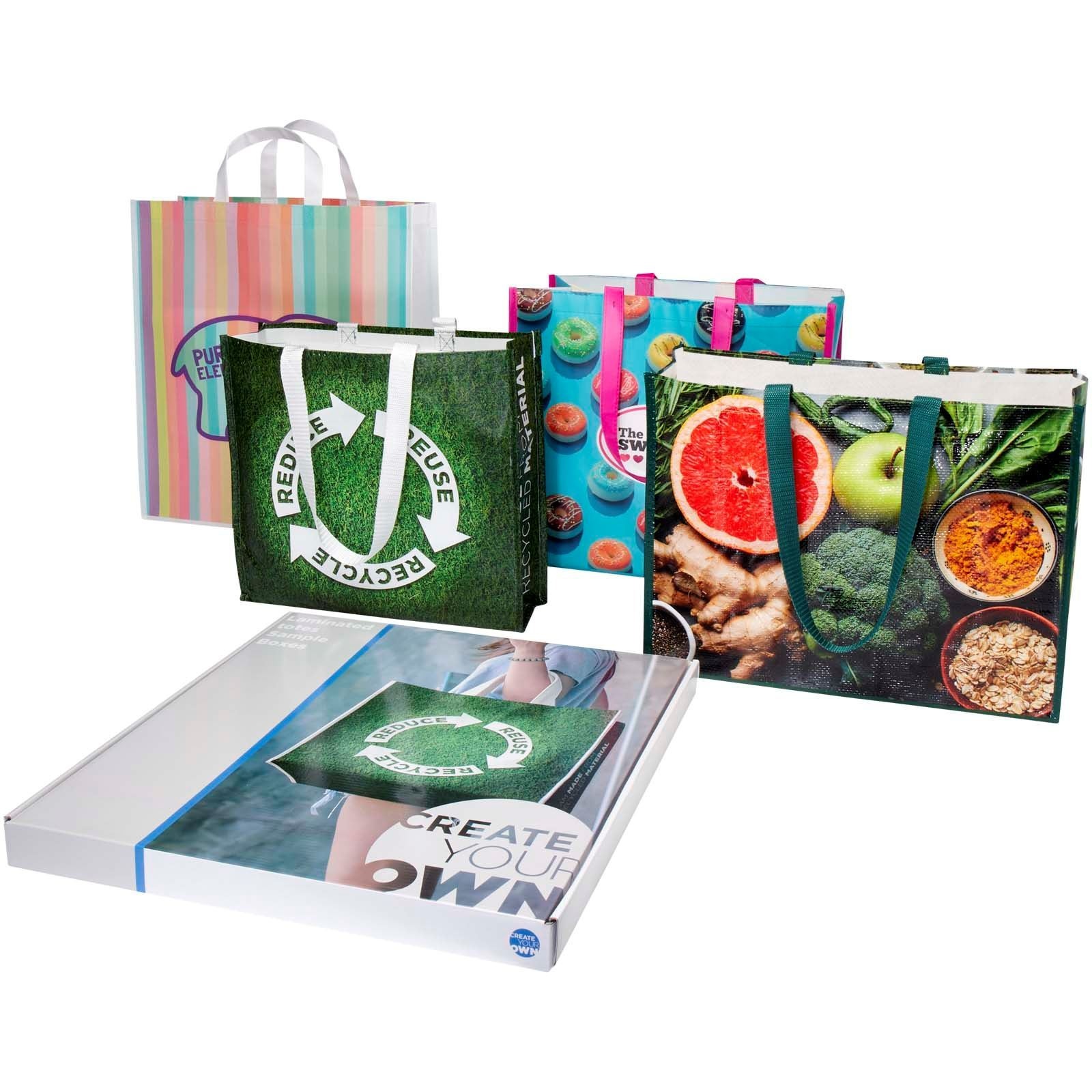 Boîte d'échantillons de sacs shopping laminés 2