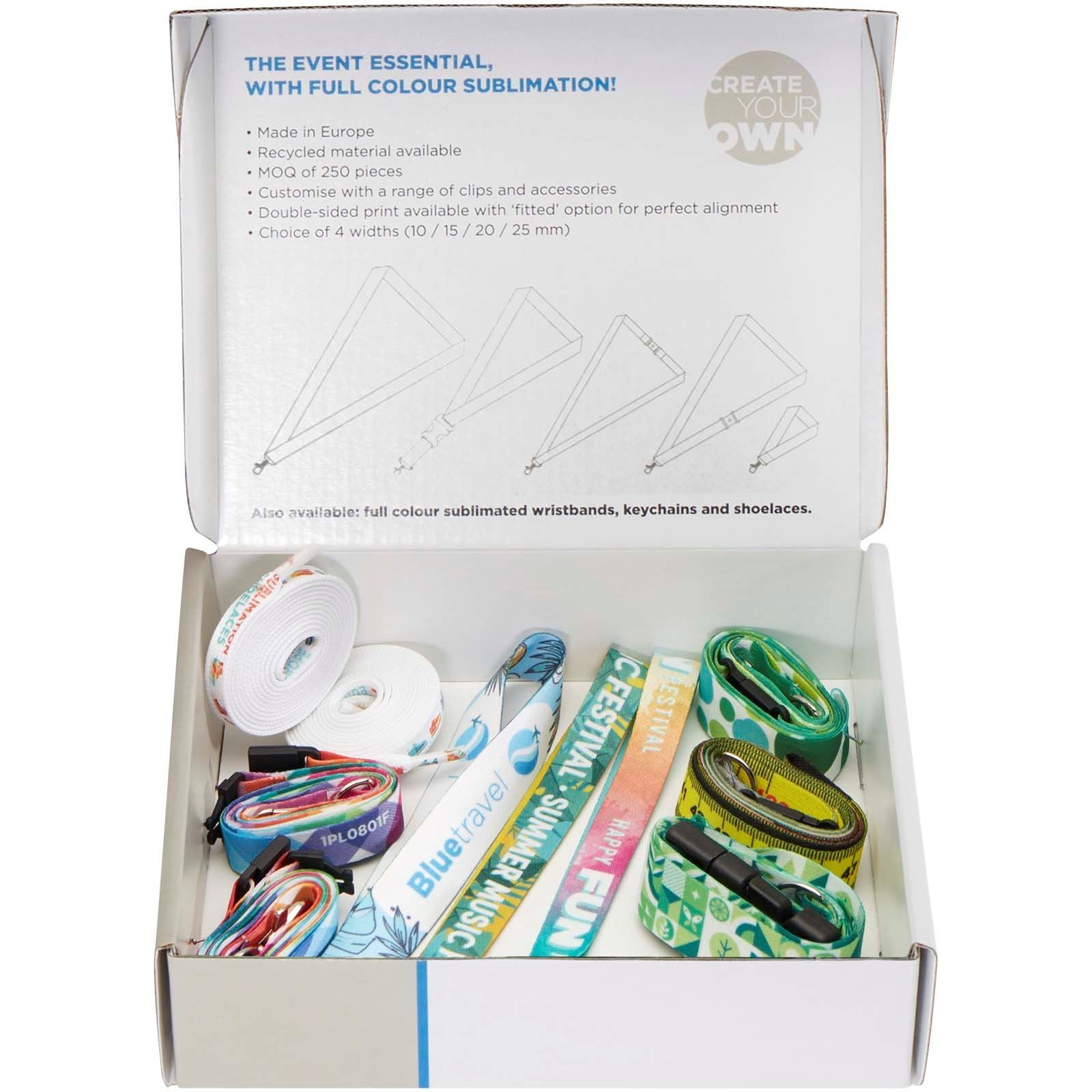 Boîte d'échantillons de lanyards avec impression par sublimation 4