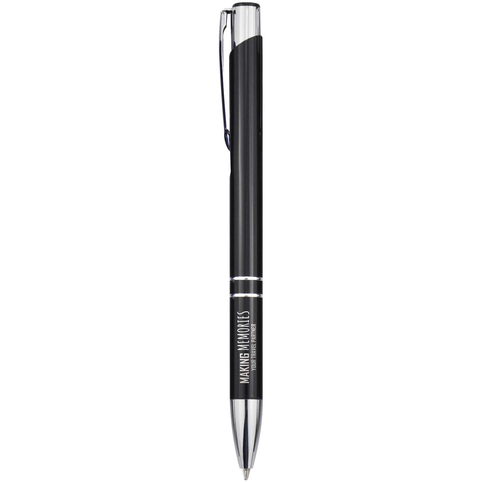 Stylo bille en aluminium recyclé Moneta (encre bleue) 12