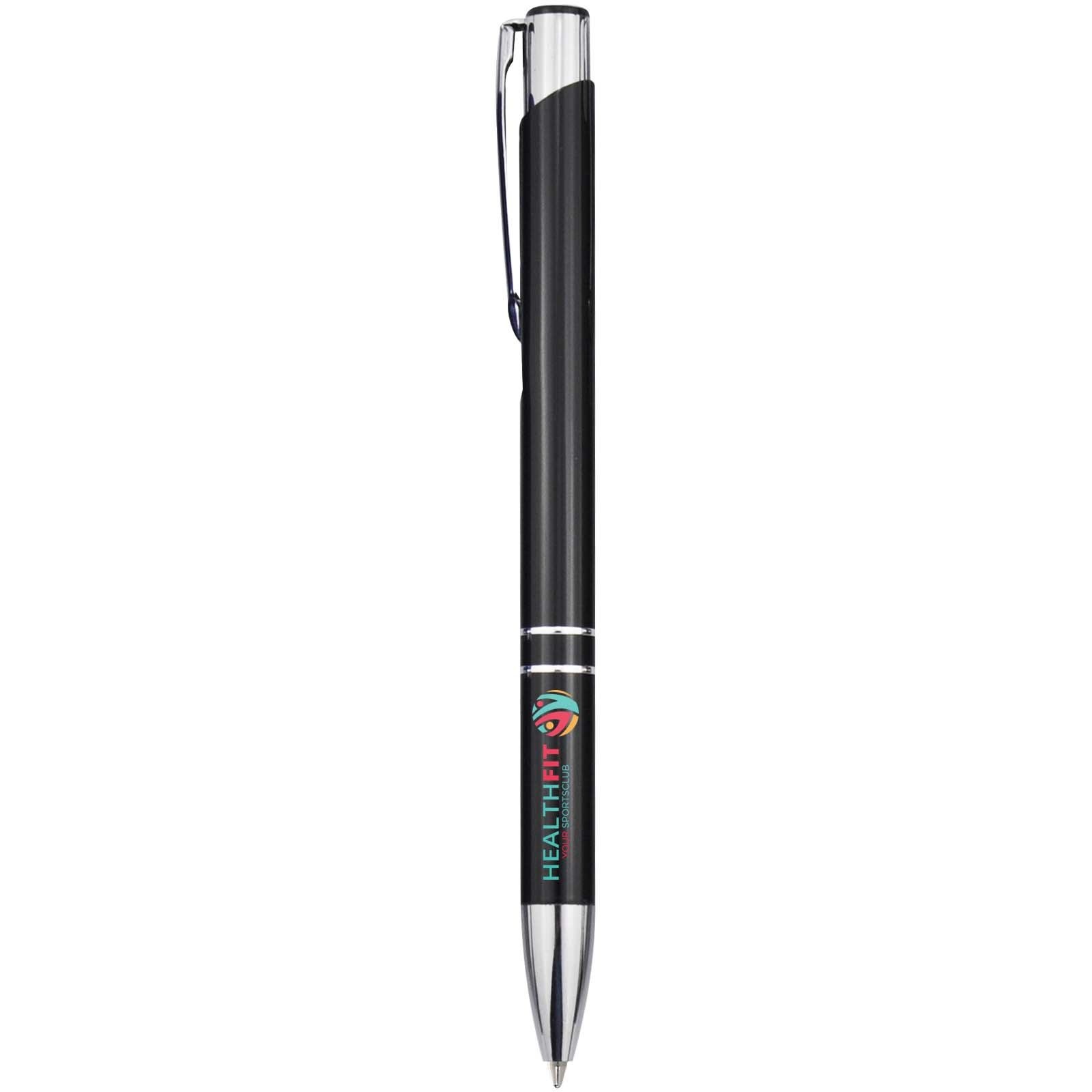 Stylo bille en aluminium recyclé Moneta (encre bleue) 22