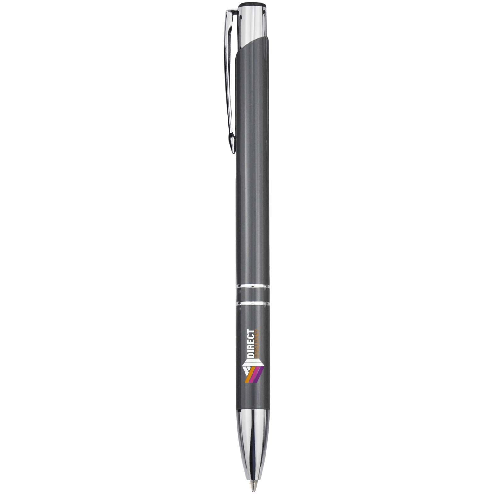 Stylo bille en aluminium recyclé Moneta (encre bleue) 23