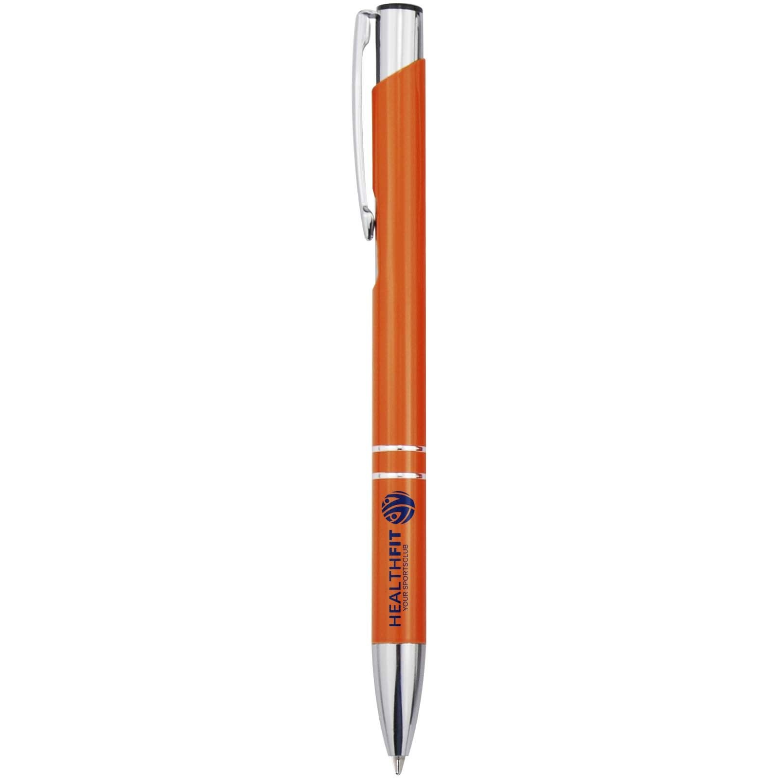 Stylo bille en aluminium recyclé Moneta (encre bleue) 26