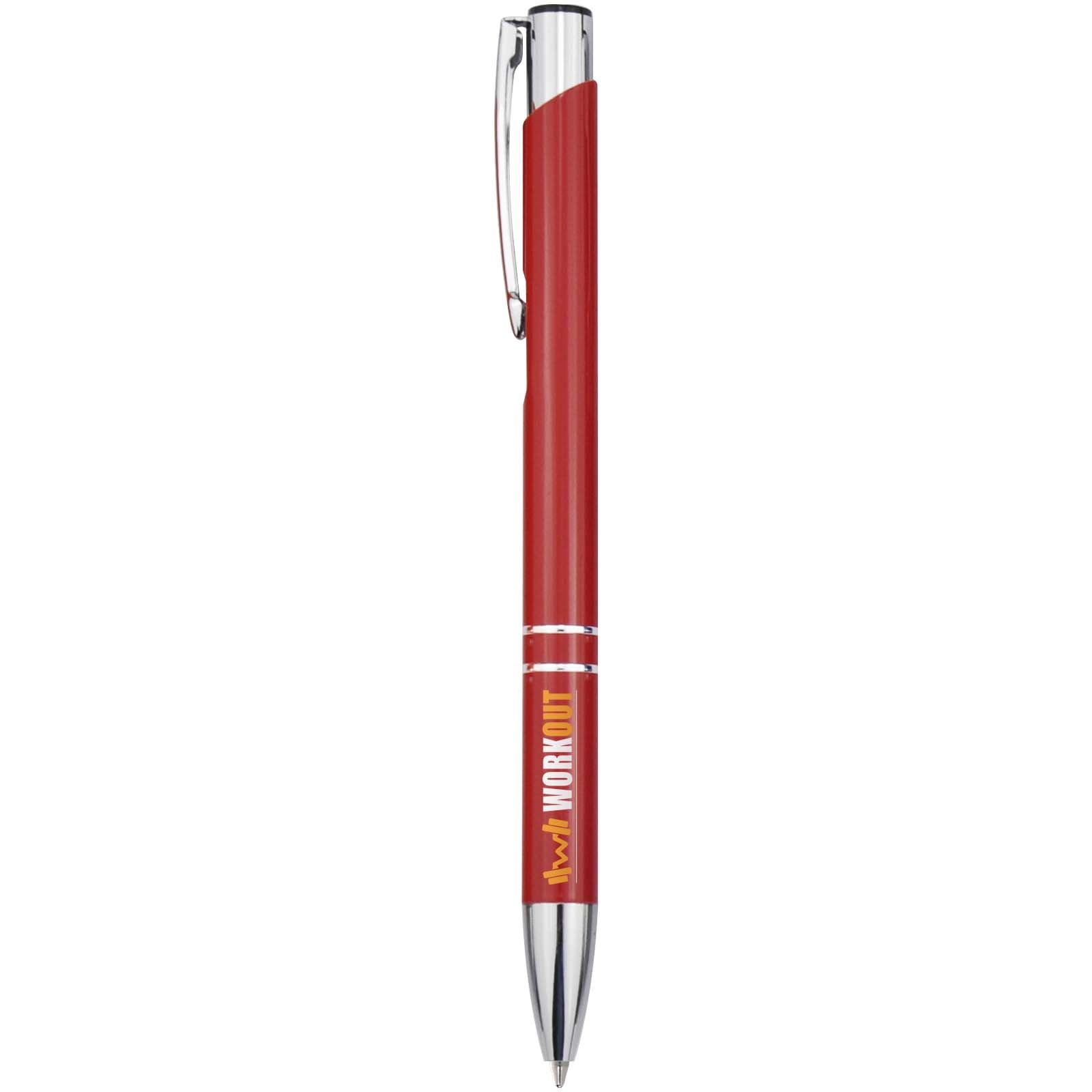 Stylo bille en aluminium recyclé Moneta (encre bleue) 27